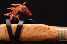 Yellow Cedar Burl Native American Flute, Minor, Mid G-4, #G27F